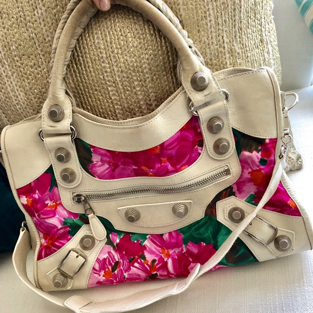 BALENCIAGA Motocross Floral Giant 21 City Bag - Picture 2 of 12
